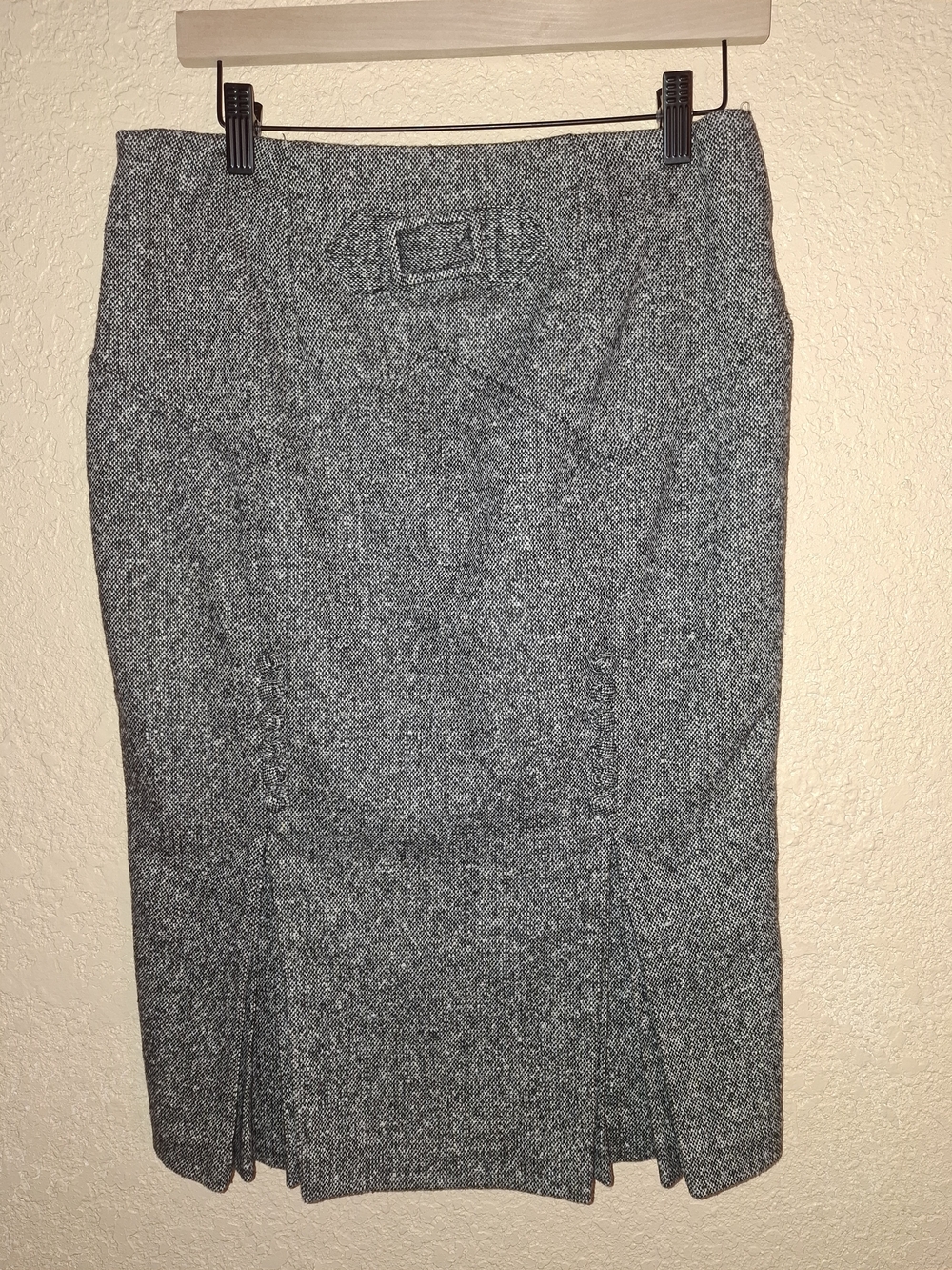 Moda International Gray Tweed Pencil Skirt Sz 6